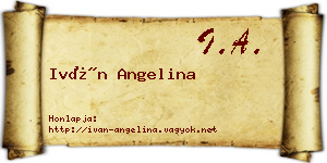 Iván Angelina névjegykártya